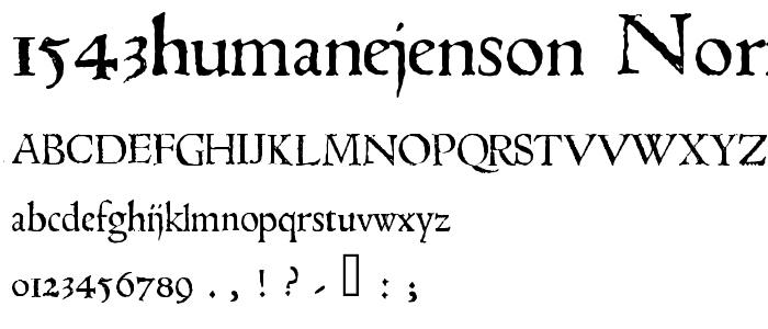 1543HumaneJenson Normal font